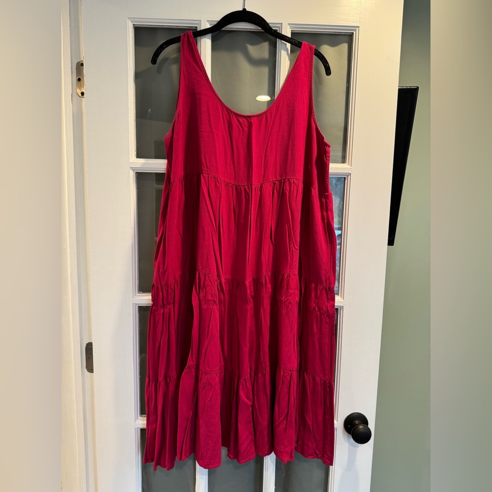 ANRABESS XL tiered, loose fitting midi sundress